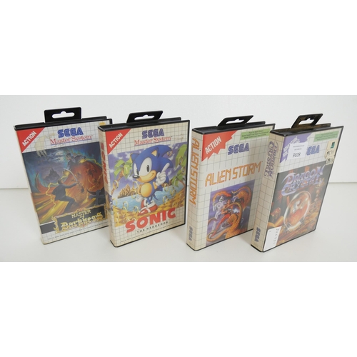 8036 - A selection of complete in box Sega Master System games including Dragon Crystal, Master of Darkness... 