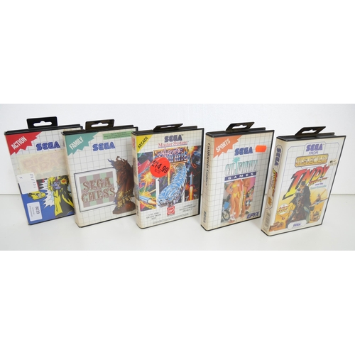 8039 - A selection of mostly complete in box Sega Master System games including Marble Madness (incorrect b... 