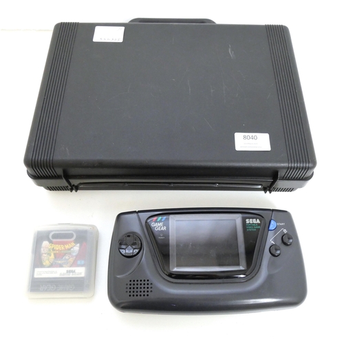 8040 - A cased Sega Game Gear portable video system, Return of The Sinister Six