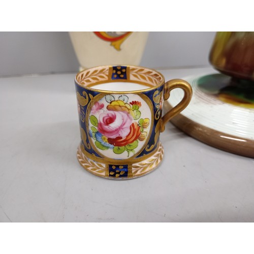 2017 - A Royal Doulton 'Syren' beaker and a saucer, 1930s, a Bourne Denby Danesby Ware 1930s electric blue ... 