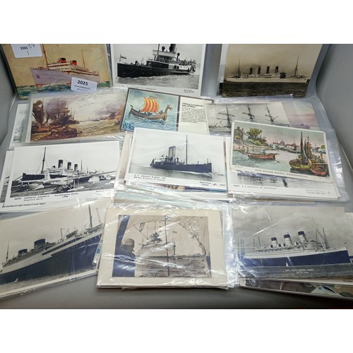 2025 - A collection of early 20th century and later postcards with mainly shipping themes, approx 68