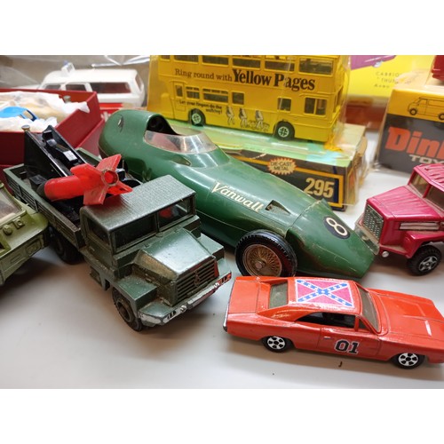 2045 - A collection of model vehicles, Dinky Toys Shado 2, two Dinky Toys Berliet, other vintage Dinky and ... 