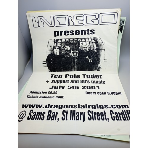 2055 - Six Punk posters, Ten Pole Tudor, J. Church, Skimmer, Take Two, Chaos UK, (Ten Pole with extensive w... 