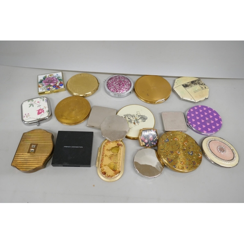 2015 - A large collection of lady's compacts