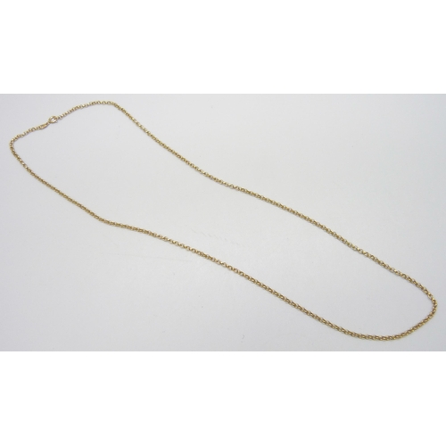 7026 - A 9ct gold belcher chain necklace, 4g, 53cm