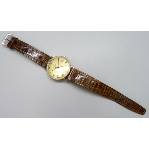 7187 - An Eterna-Matic 3000 wristwatch with date aperture, inscription to case back, 35mm including crown