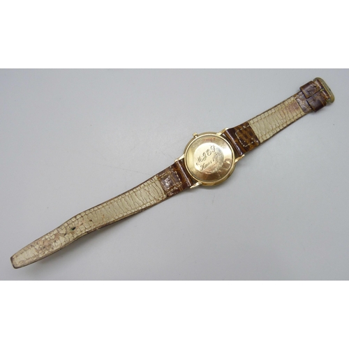 7187 - An Eterna-Matic 3000 wristwatch with date aperture, inscription to case back, 35mm including crown