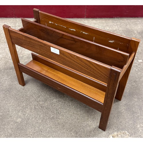 62 - A teak magazine rack