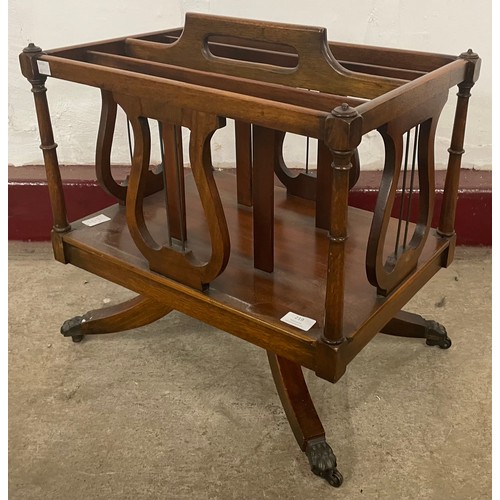219 - A Regency style mahogany Canterbury