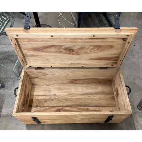 342 - A hardwood and metal bound box