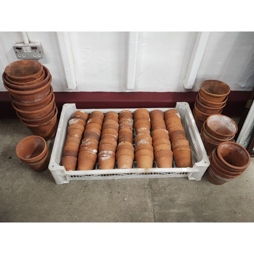 357 - Assorted terracotta plant pots