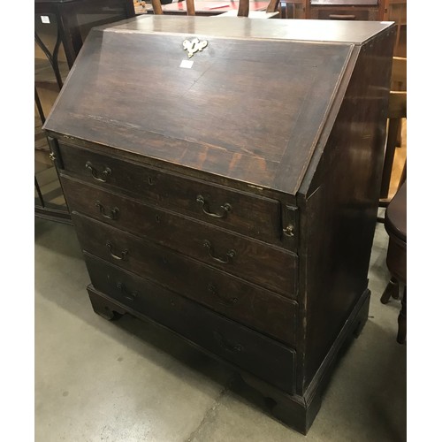 196 - A George II oak bureau
