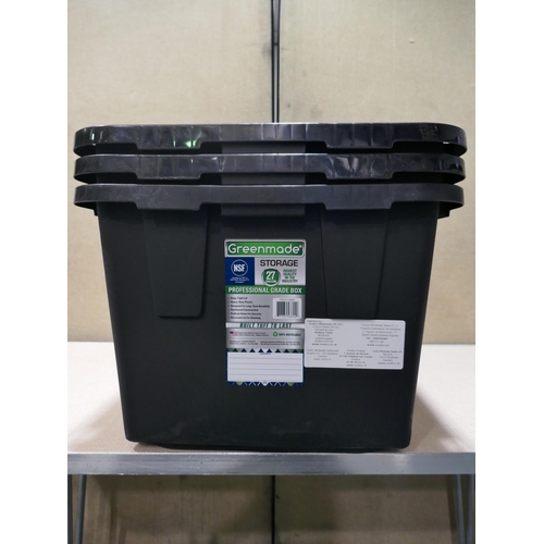 6182 - Three 102l storage totes (354-102) *This lot is subject to VAT