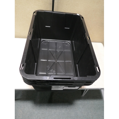 6182 - Three 102l storage totes (354-102) *This lot is subject to VAT