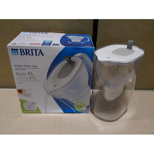 6197 - Banquet recycled bin liners, Brita Maxtra xl style jug and a  Bamboo lazy Susan with 3 porcelain dis... 