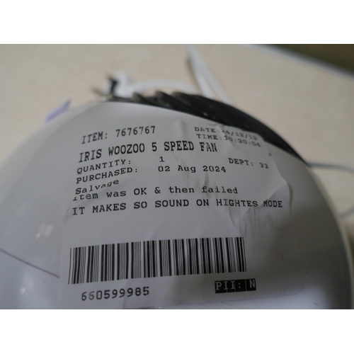 6200 - Iris woozoo 5 speed fan   (354-58) *This lot is subject to VAT