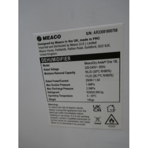 6216 - Meaco dehumidifier 18l , original RRP £179.99 + VAT (354-745) *This lot is subject to VAT