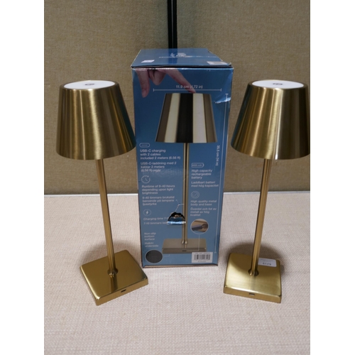 6219 - Two Mikasa gold touch LED lamps   (354-56) *This lot is subject to VAT