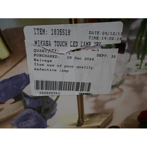 6219 - Two Mikasa gold touch LED lamps   (354-56) *This lot is subject to VAT