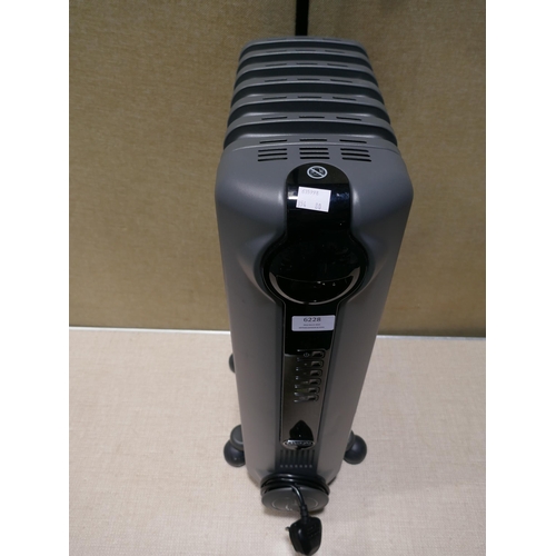 6228 - Delonghi oil filled grey radiator (354-80) *This lot is subject to VAT