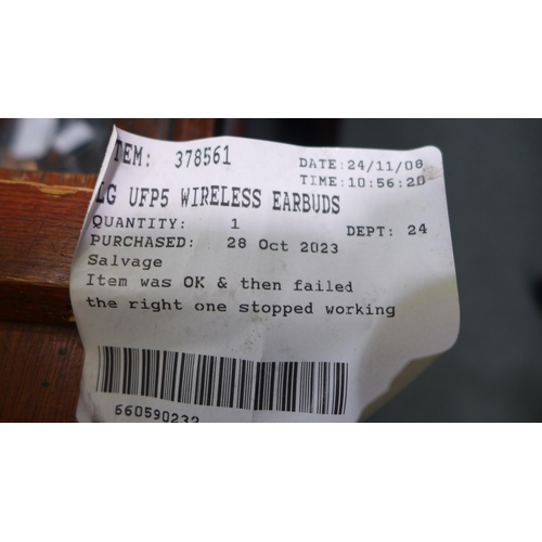 6125 - LG wireless earbuds  (354-213) *This lot is subject to VAT