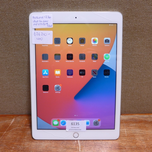 6135 - Apple ipad 5th Generation 32gb (model:MP252B/A)  *This lot is subject to VAT