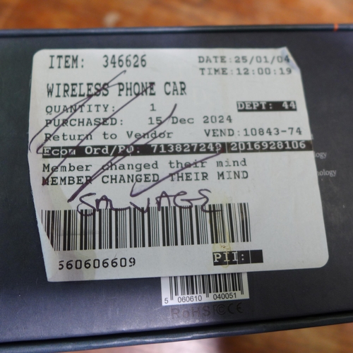 6166 - Wireless phone car charger  (354-79) *This lot is subject to VAT