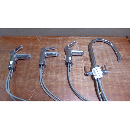 6169 - 2 x Grohe bathroom basin taps mixer, Ringmaster aquatrend 2 chromtre1pocm/, original RRP £145.83 + V... 