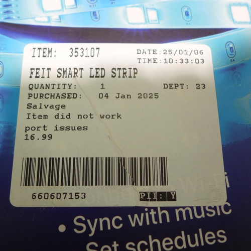 6172 - Three Feit smart LED strip lights   (354-203-205) *This lot is subject to VAT