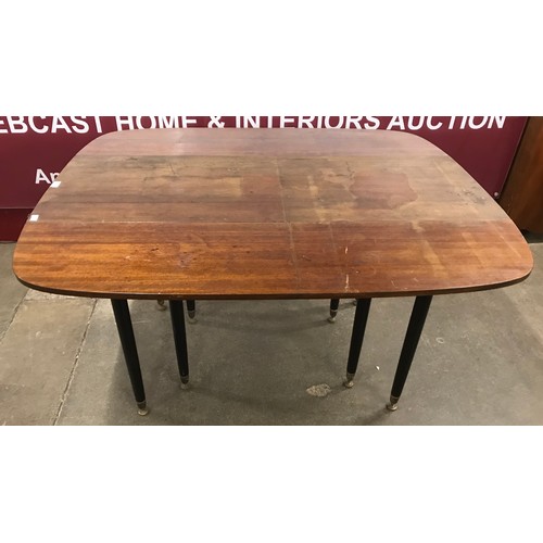 69 - A G-Plan Librenza tola wood and black dropleaf table