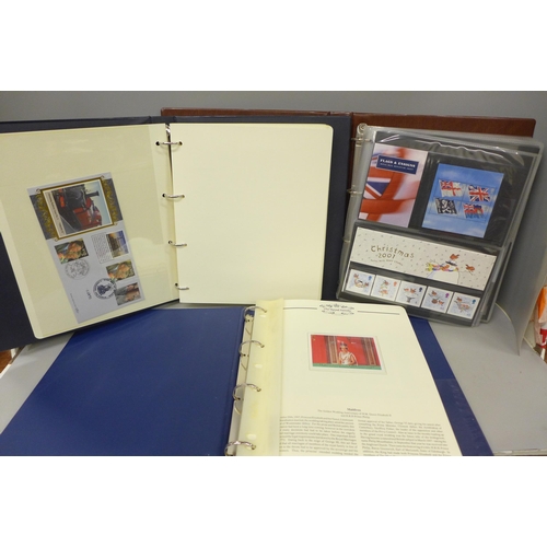 2077 - Stamps; an album of approximately 60 Royal Mail Mint Stamps, including Peter Pan, Astronomy and The ... 