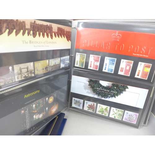 2077 - Stamps; an album of approximately 60 Royal Mail Mint Stamps, including Peter Pan, Astronomy and The ... 