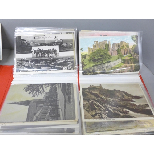 2082 - Postcards; vintage postcards in flip-over album, approximately 150
