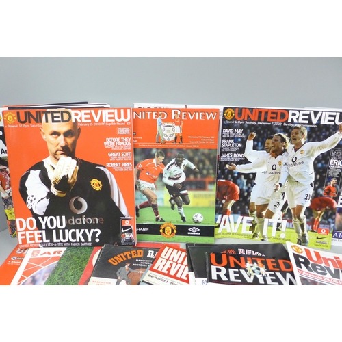 2083 - Football memorabilia; Manchester United v Arsenal programmes, 1960s onwards