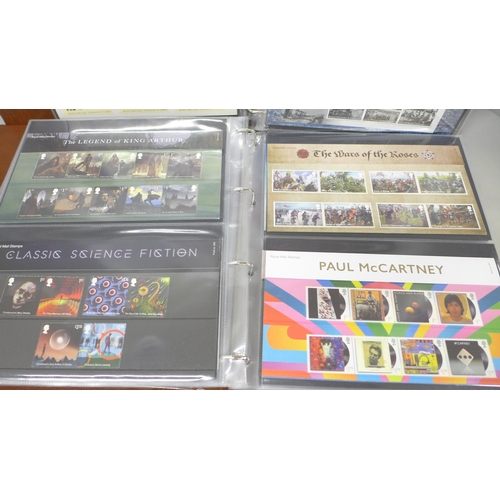 2091 - Stamps; two albums of Royal Mail presentation packs, some examples include Marvel, Aardman, D-Day an... 
