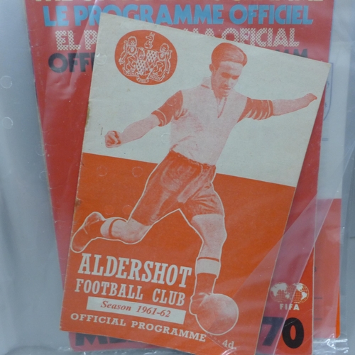 2094 - Football programmes; 1950s, 1960s, Manchester United, England U21, U23, friendlies, other programmes... 