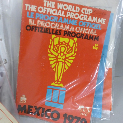 2094 - Football programmes; 1950s, 1960s, Manchester United, England U21, U23, friendlies, other programmes... 