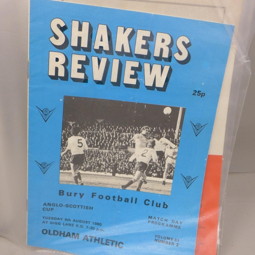 2094 - Football programmes; 1950s, 1960s, Manchester United, England U21, U23, friendlies, other programmes... 