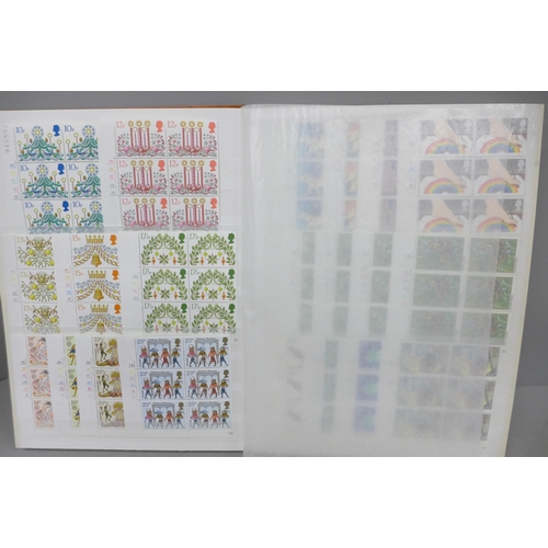 2096 - Stamps; a stockbook of Great Britain decimal cylinder blocks, face value exceeds £180
