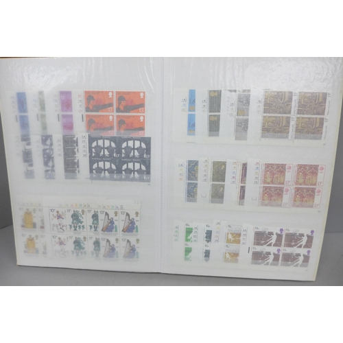 2096 - Stamps; a stockbook of Great Britain decimal cylinder blocks, face value exceeds £180