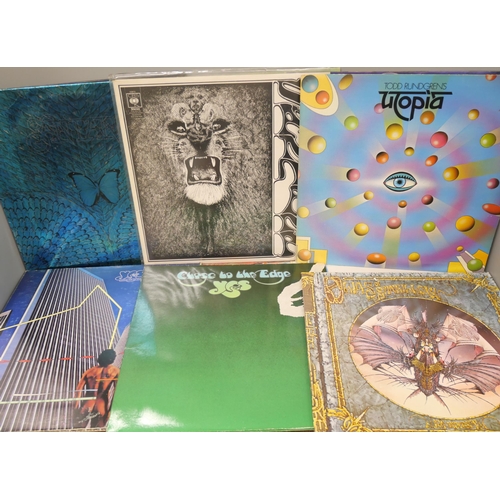 2121 - Twenty-three vinyl LP records, prog/rock