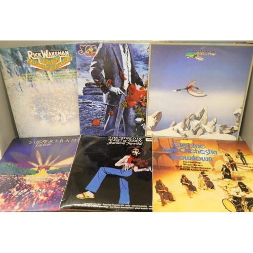 2121 - Twenty-three vinyl LP records, prog/rock