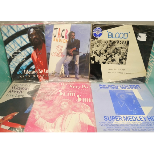 2136 - Collection of 32 reggae LP records and 12