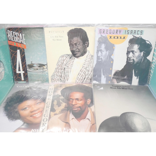 2136 - Collection of 32 reggae LP records and 12