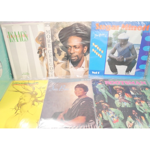 2136 - Collection of 32 reggae LP records and 12