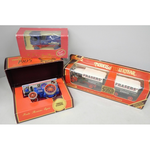 2139 - A collection of thirteen boxed model vehicles including Matchbox Models of Yesteryear, Lledo Days Go... 