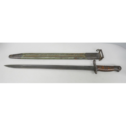 2186 - A US WWI military issue bayonet with scabbard **PLEASE NOTE THIS LOT IS NOT ELIGIBLE FOR IN-HOUSE PO... 
