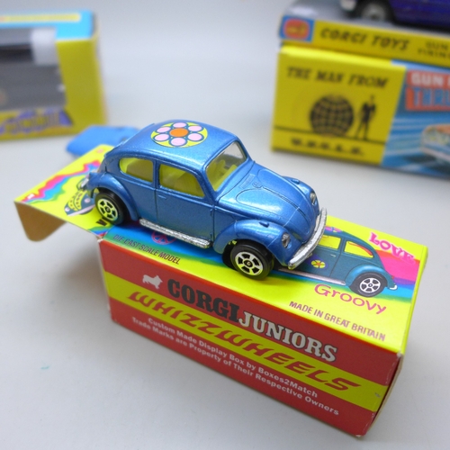 2047 - A collection of Corgi vehicles to include The Man from UNCLE Corgi Toys car 497 in reproduction box,... 