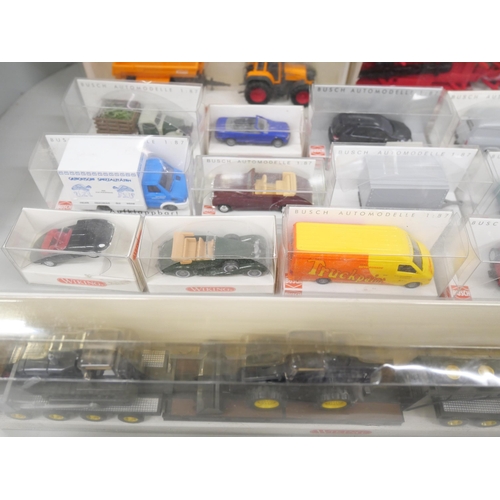 A collection of Wiking and Busch 1:87 scale models