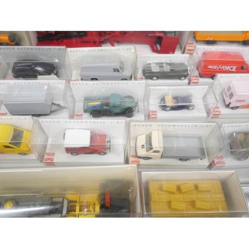 A collection of Wiking and Busch 1:87 scale models